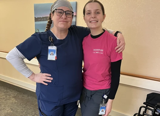 Jenna Frields, of Emmetsburg High School, Experiencing a Healthcare Apprenticeship Program